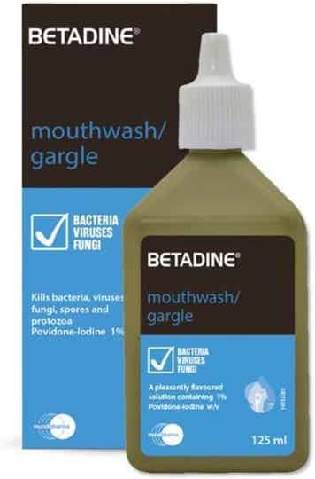 Betadine Mouthwash Gargle 125ml product photo